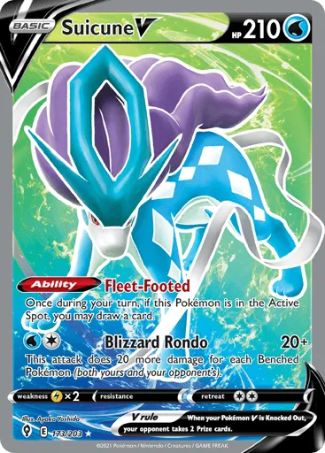 Suicune V 173/203 Evolving Skies