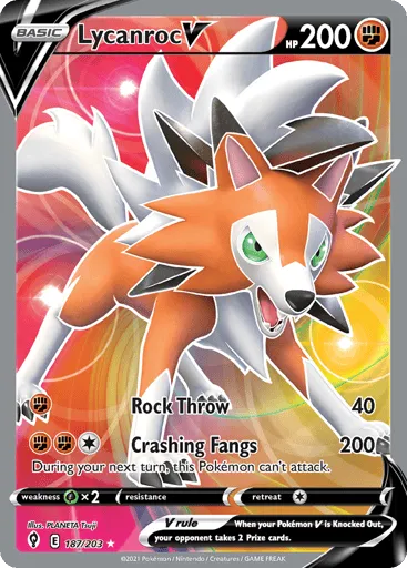 Lycanroc V 187/203 Evolving Skies