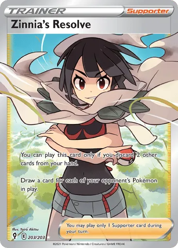 Zinnia's Resolve 203/203 Evolving Skies