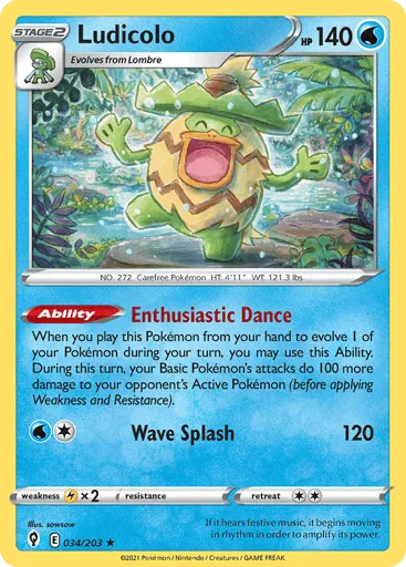 Ludicolo 034/203 Evolving Skies