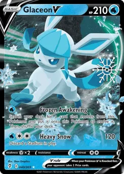 Glaceon V 040/203 Snowflake Stamp Evolving Skies