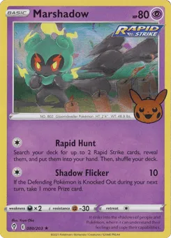 Marshadow 080/203 Pumpkin Pikachu Stamp Evolving Skies