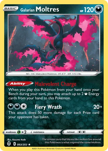 Galarian Moltres 093/203 Evolving Skies