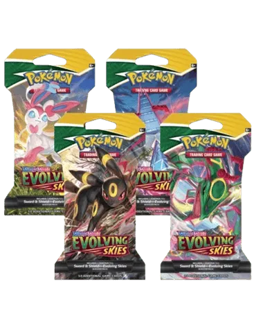 Evolving Skies Sleeved Booster Pack Art Bundle (Set of 4)