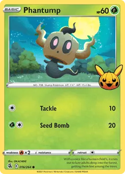 Phantump 016/264 Pumpkin Pikachu Stamp Fusion Strike