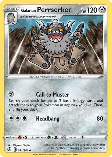 Galarian Perrserker 181/264 Fusion Strike