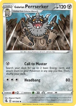 Galarian Perrserker 181/264 Fusion Strike