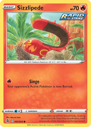 Sizzlipede 047/264 Fusion Strike