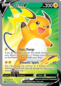Raichu V 158/172 Brilliant Stars