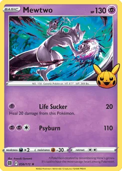 Mewtwo 056/172 Pumpkin Pikachu Stamp Brilliant Stars