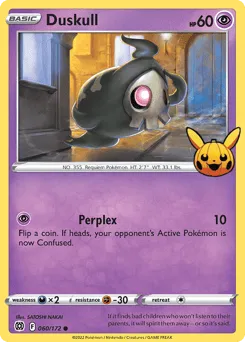 Duskull 060/172 Pumpkin Pikachu Stamp Brilliant Stars