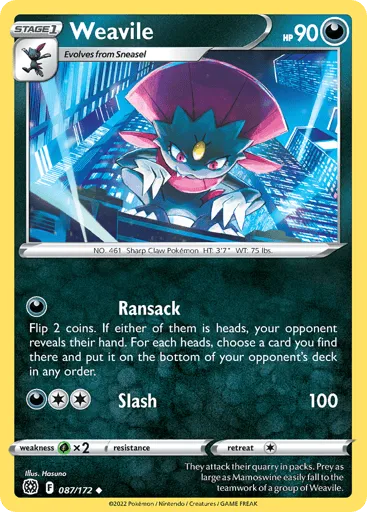 Weavile 087/172 Brilliant Stars
