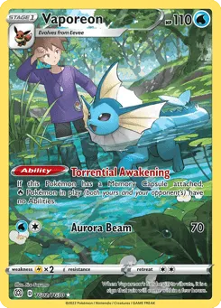 Vaporeon TG02/TG30 Brilliant Stars Trainer Gallery