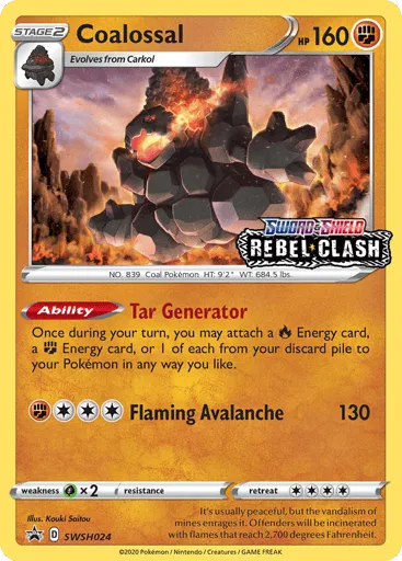 Coalossal SWSH024 SWSH Black Star Promos
