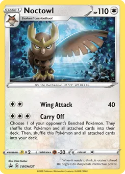 Noctowl SWSH027 SWSH Black Star Promos