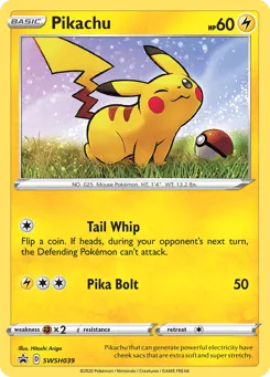 Pikachu SWSH039 SWSH Black Star Promos