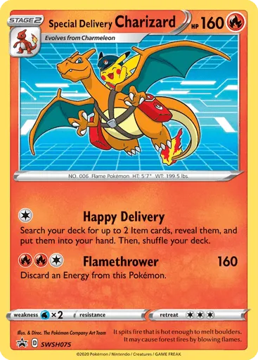 Special Delivery Charizard SWSH075 SWSH Black Star Promos