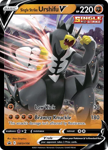 Single Strike Urshifu V SWSH106 SWSH Black Star Promos