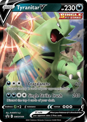 Tyranitar V SWSH109 SWSH Black Star Promos