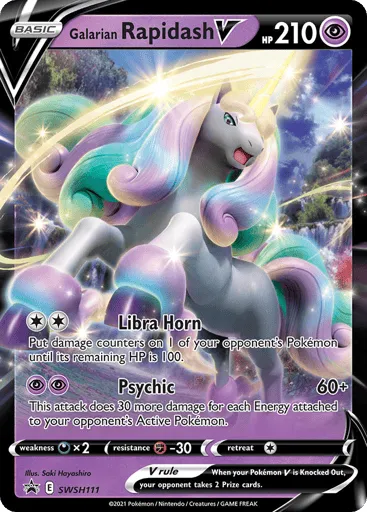 Galarian Rapidash V SWSH111 SWSH Black Star Promos