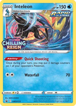 Inteleon SWSH113 SWSH Black Star Promos