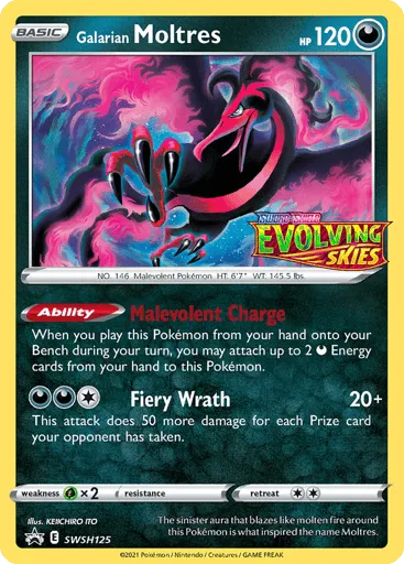 Galarian Moltres SWSH125 SWSH Black Star Promos