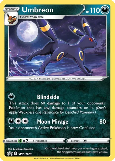 Umbreon SWSH129 SWSH Black Star Promos