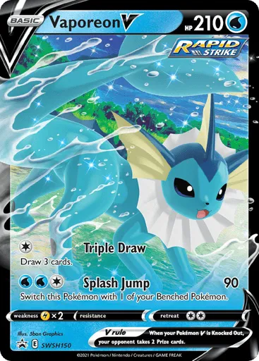 Vaporeon V SWSH150 SWSH Black Star Promos
