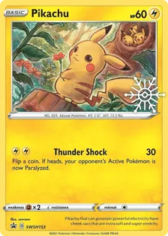 Pikachu SWSH153 Snowflake Stamp SWSH Black Star Promos