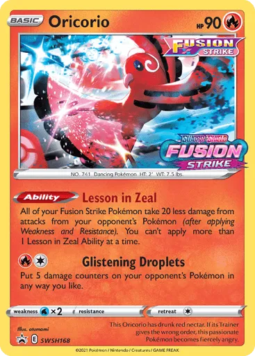 Oricorio SWSH168 SWSH Black Star Promos