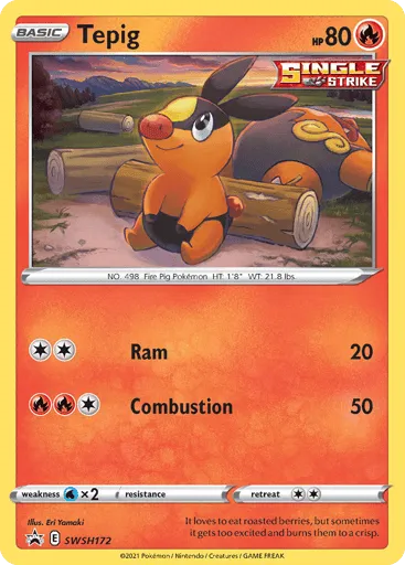 Tepig SWSH172 SWSH Black Star Promos