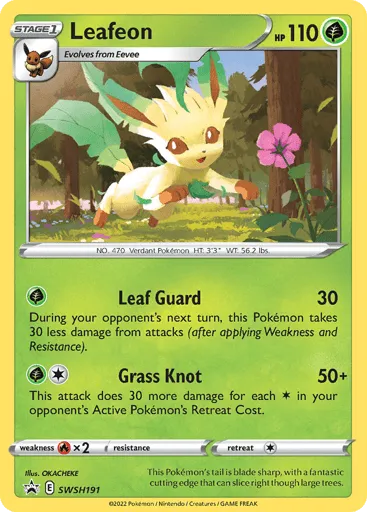 Leafeon SWSH191 SWSH Black Star Promos