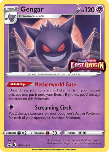 Gengar SWSH241 SWSH Black Star Promos