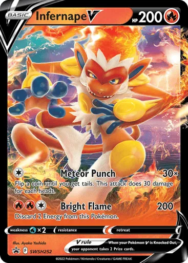 Infernape V SWSH252 SWSH Black Star Promos
