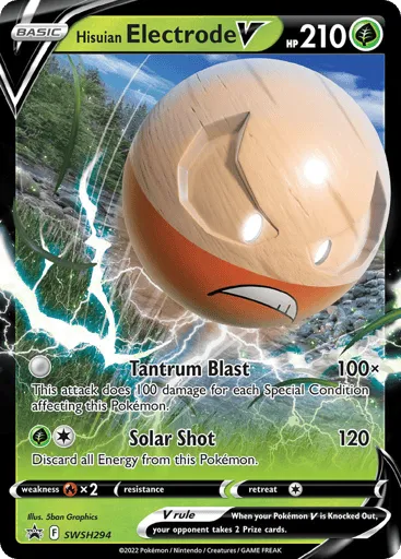 Hisuian Electrode V SWSH294 SWSH Black Star Promos