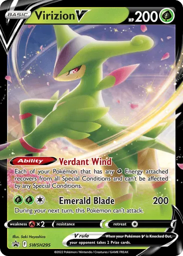 Virizion V SWSH295 SWSH Black Star Promos
