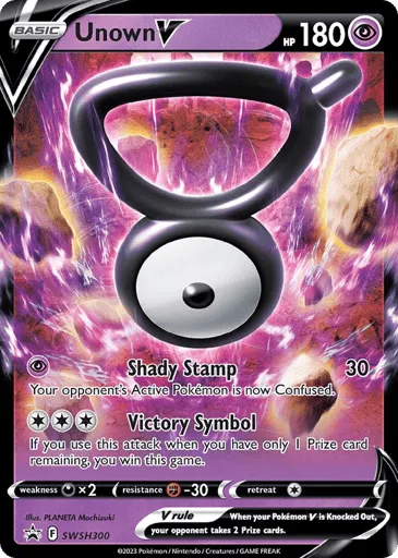Unown V SWSH300 SWSH Black Star Promos