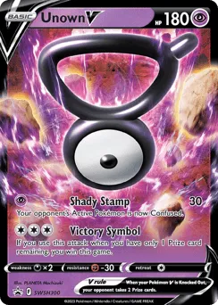 Unown V SWSH300 SWSH Black Star Promos