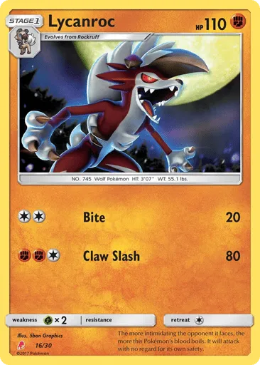 Lycanroc 16/30 SM Trainer Kit Lycanroc