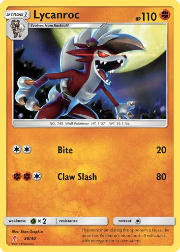 Lycanroc 30/30 SM Trainer Kit Lycanroc