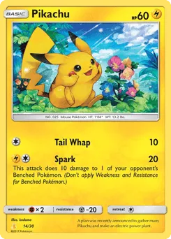 Pikachu 14/30 SM Trainer Kit Alolan Raichu