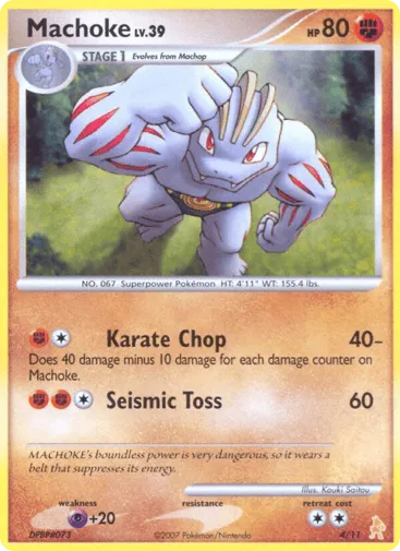 Machoke 4/11 DP Trainer Kit Lucario
