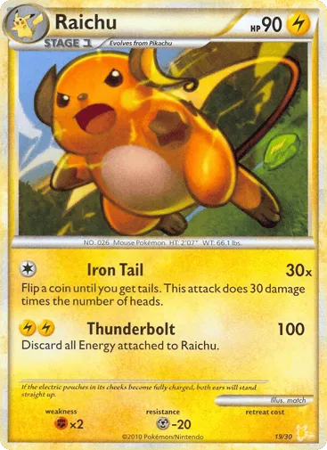 Raichu 19/30 HGSS Trainer Kit Raichu