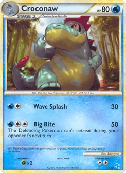 Croconaw 17/30 HGSS Trainer Kit Gyarados