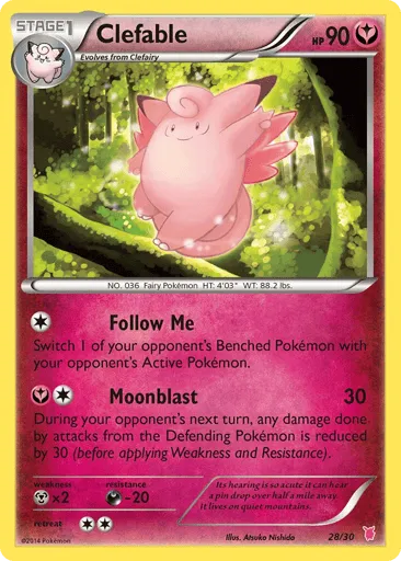 Clefable 28/30 XY Trainer Kit Wigglytuff