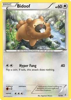 Bidoof 12/30 XY Trainer Kit Bisharp