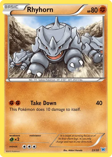 Rhyhorn 23/30 XY Trainer Kit Latios