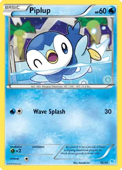 Piplup 16/30 XY Trainer Kit Suicune