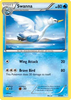 Swanna 27/30 XY Trainer Kit Suicune