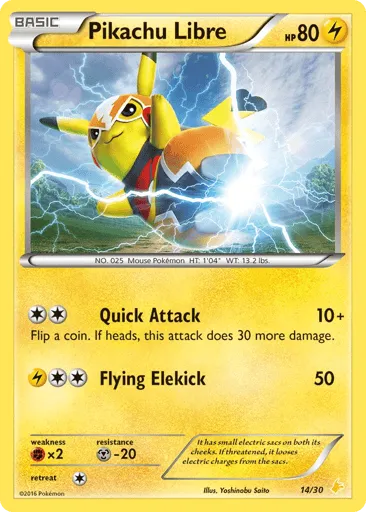 Pikachu Libre 14/30 XY Trainer Kit Pikachu Libre
